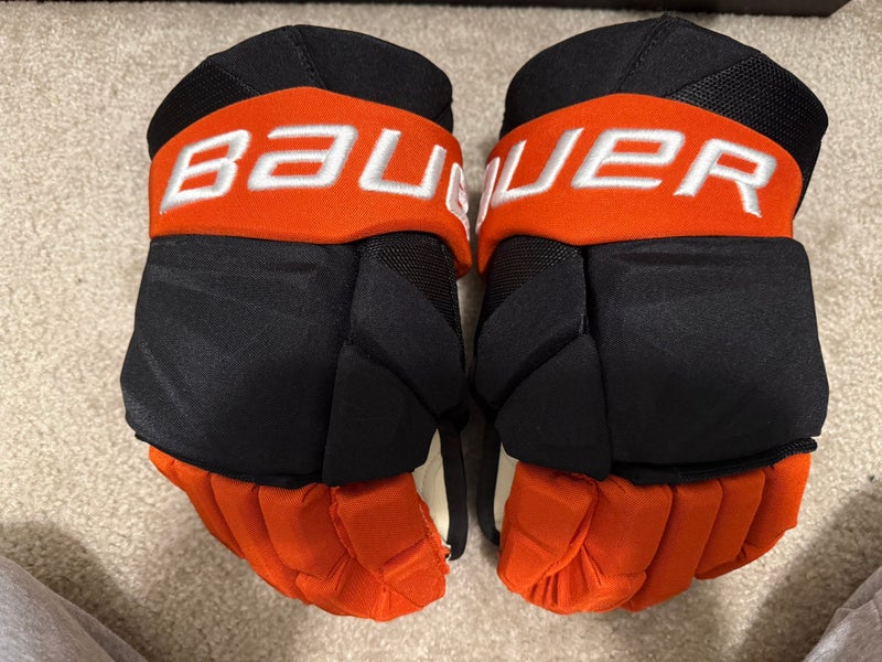 Brand New Bauer Hyperlite Ducks Hockey Gloves Size 14