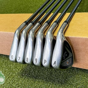 Used Right Handed Callaway X2 Hot Irons 6-PW/AW 55g Senior Graphite Golf Set
