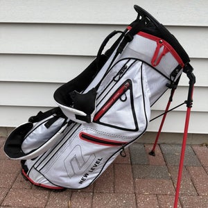 New Level Golf Stand Carry Bag 4 Way Dividers White Black Red Waterproof Design