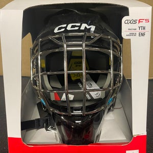 CCM Axis F5 Goalie Mask Black Youth