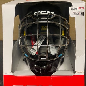 CCM Axis F5 Goalie Mask Black Sr