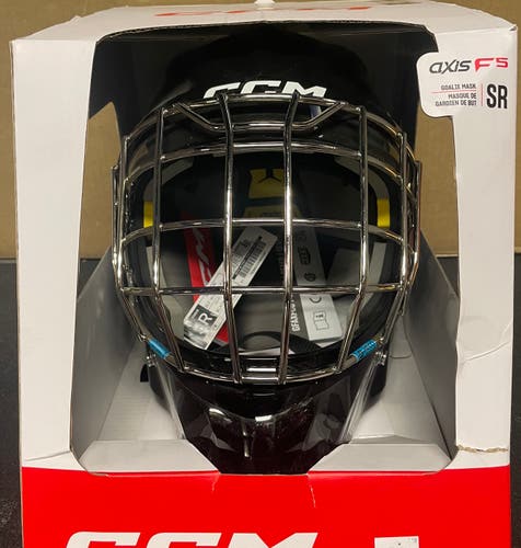 CCM Axis F5 Goalie Mask Black Sr
