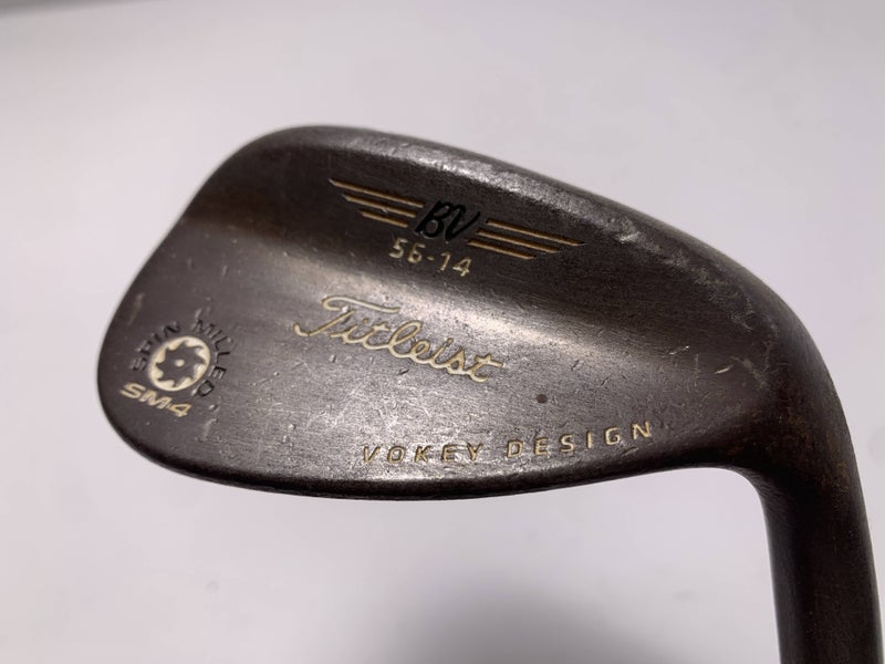 Titleist Vokey Spin Milled SM4 Raw Sand Wedge SW 56* 14 Bounce Wedge RH
