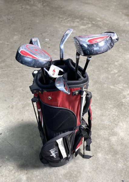 Walter Hagen JR Series II Club Set Driver 3W 4H 7 & 9 SW Putter Junior RH +Bag