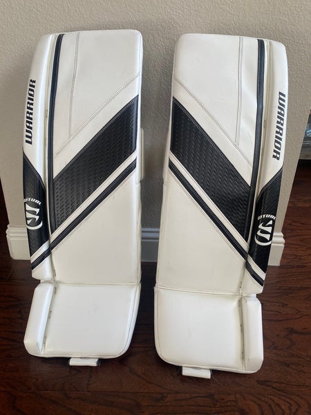 White 33" Senior Warrior Ritual G6 E+ Goalie Leg Pads (Used)