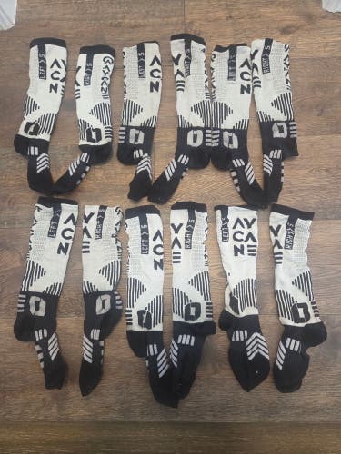 Black Unisex Small Aycane Blade Pro Adult Skate Socks (Used)