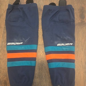 Blue Youth Small Bauer Socks (Used)