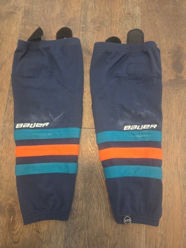 Blue Youth Small Bauer Socks (Used)