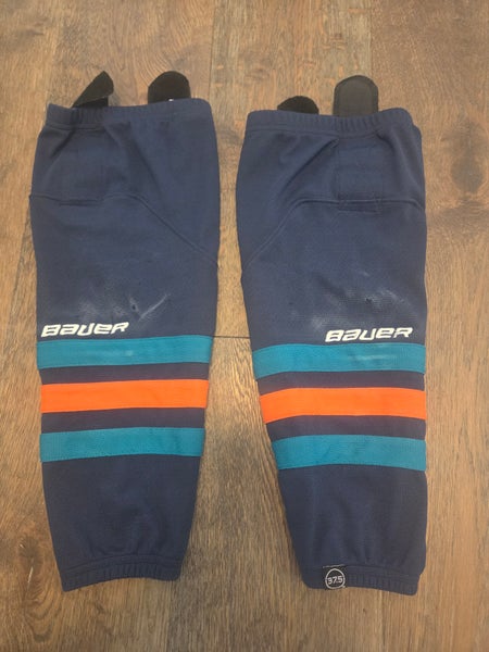 Blue Youth Small Bauer Socks (Used)