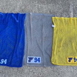 3 Pack NHL St Louis Blues Warrior Laundry Bags Full Mesh w Velcro 70451