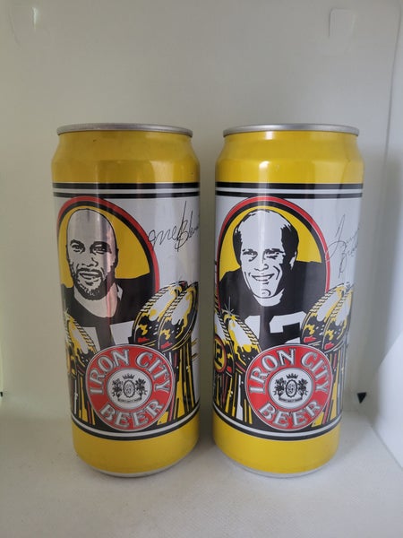 Pair of Vintage Iron City Beer Pittsburgh Steelers Collectible Cans