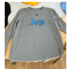 Johns Hopkins Women's Lacrosse Team-Issued Grey, Long Sleeve Shooting Shirt (M)