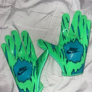 Green Adult Medium Nike Vapor jet 8.0 Gloves (New)