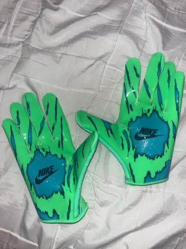 Green Adult Medium Nike Vapor jet 8.0 Gloves (New)