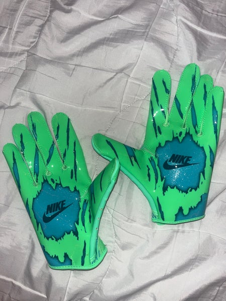 Green Adult Medium Nike Vapor jet 8.0 Gloves (New)