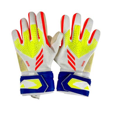 Used Adidas PREDATOR URG 3.0 Soccer Goalie Gloves White Size 9 11506-S000277509