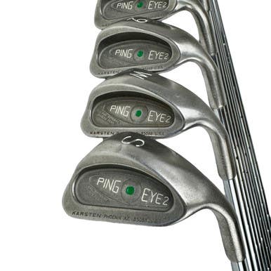 Used Ping EYE 2 GREEN DOT Men's RH Iron Set 2I-SW Stiff Flex Steel Shaft 11506-S000280735