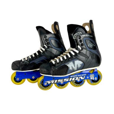 Used Mission PROTO SI Roller Hockey Skates Black Senior 9 11506-S000287529