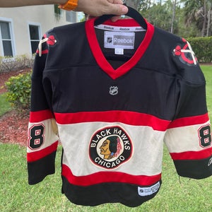 Black Small / Medium Kids Unisex Reebok Jersey (Used)