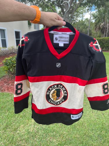 Black Small / Medium Kids Unisex Reebok Jersey (Used)
