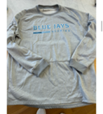 Johns Hopkins Women's Lacrosse Team-Issued Grey, Long-Sleeved Shooting Shirt (L)