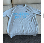 Johns Hopkins Women's Lacrosse Team-Issued, Grey Short-Sleeve Shooting Shirt (M)