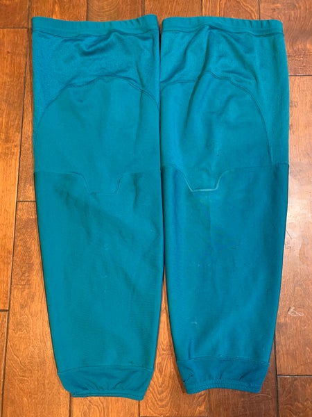 San Jose Sharks Teal Reebok Pro Stock NHL Practice Worn Socks XL *Read Full Description*