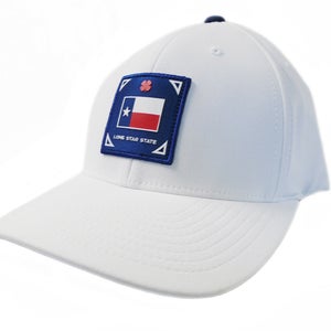 NEW Black Clover Live Lucky Texas Represent White Fitted S/M Golf Hat/Cap