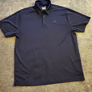 Under Armour HeatGear navy blue polo shirt