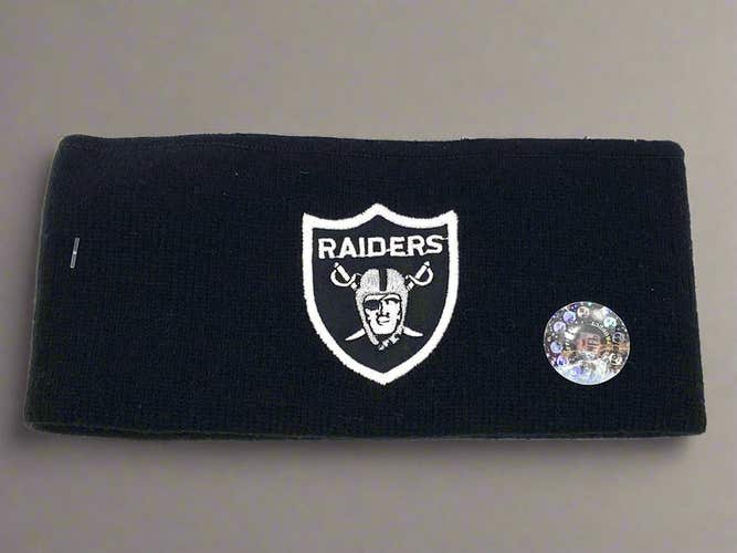 Oakland Raiders Vintage Late '90s NFL Black NOS Headband (New)