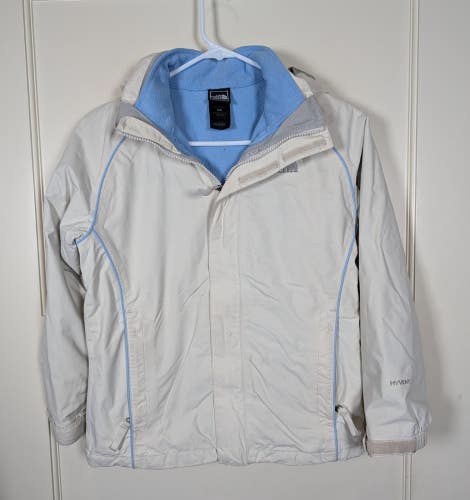 The North Face HyVent 3-in-1 Tri-Climate Winter Jacket Girl's Size: M Beige Blue