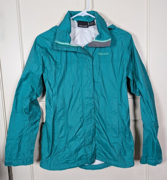 Marmot Precip Rain Jacket Womens Size: S Windbraker Hooded Lightweight Green