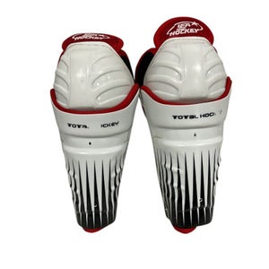 Used USA Hockey SHIN GUARDS Intermediate Shin Guards White 10" 11847-S000030468