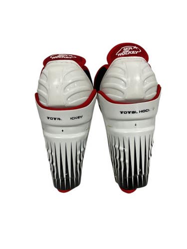 Used USA Hockey SHIN GUARDS Intermediate Shin Guards White 10" 11847-S000030468