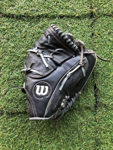 Black Wilson A360 RH Pitcher's Baseball Glove 12" (Used)