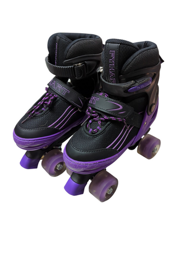 Used FYHARD ADJ 12-2 Child Roller Quad Skates Black Adjustable 11833-S000166792