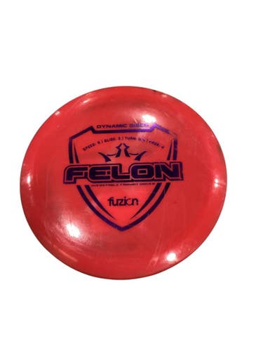 Used Dynamic Discs FUZION FELON Disc Golf Driver Red 11884-S000054463
