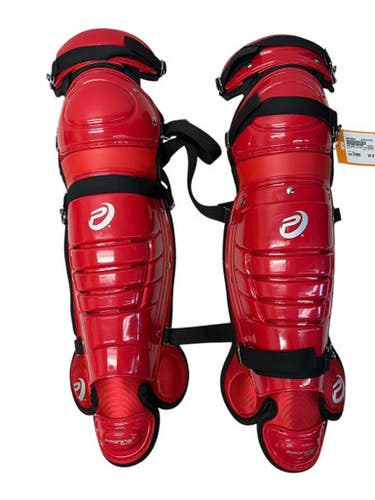 Used Pro 9 LG-P14.5 Catchers Leg Guards Red Intermed 11835-S000199643