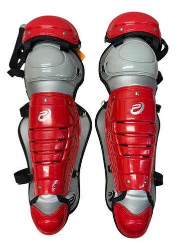 Used Pro 9 LG-P14.5 Catchers Leg Guards Red Intermed 11835-S000199644