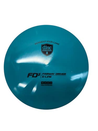 Used Discmania S LINE FD3 Disc Golf Driver Teal 169g 11835-S000199390