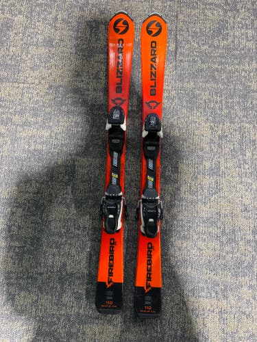 Blizzard Firebird JR 110 cm Racing Skis With Marker 4.5 GW Bindings (Used)
