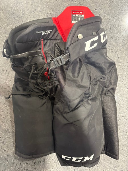 Black Senior Medium CCM Jetspeed FT475 Hockey Pants (Used)