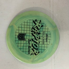 Used Discraft RAPTOR TOUR SERIES PU Disc Golf Driver Green 11823-S000035204