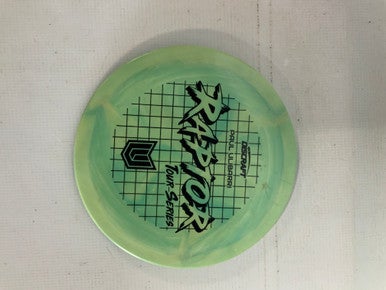 Used Discraft RAPTOR TOUR SERIES PU Disc Golf Driver Green 11823-S000035204