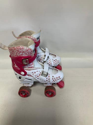 Used TRACK STAR Junior Roller Quad Skates White Adjustable 11823-S000035187
