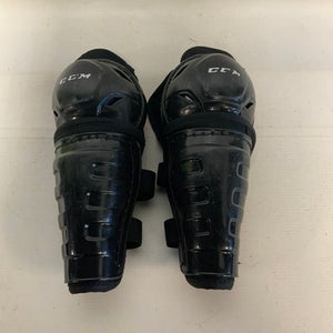 Used CCM BLACK Youth Shin Guards Black 8" 11823-S000035172