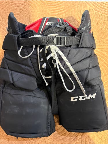 Black Junior Medium CCM HPG 1.5 Hockey Goalie Pants (Used)