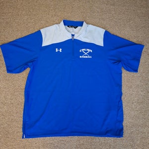 Under Armour Soft Shell Mens 1/4 Zip Short Sleeve Pullover Windbreaker Sz Xl