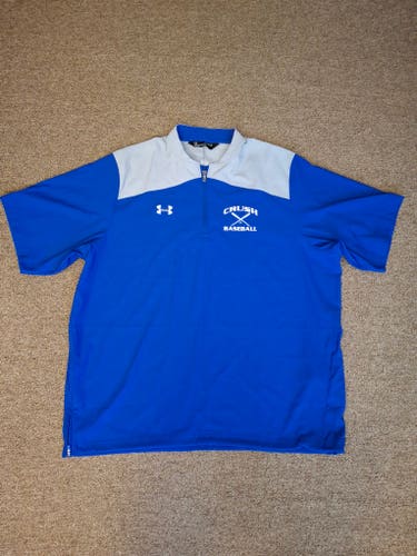 Under Armour Soft Shell Mens 1/4 Zip Short Sleeve Pullover Windbreaker Sz Xl