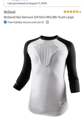 Large Boys McDavid Chest Protector shirt (Used)
